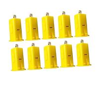 Veemoon 20 Pcs Portable Electronic Candles with Super Bright Yellow LED Light, Plastic Material, Flat Head and Straw Hat Structure, Universal Installation for Home Decoration and Party