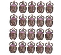 Veemoon 20 Pcs Purple Vintage Egyptian Sacred Beetle Pendant Charms with Crystal Inlays for DIY Necklace Bracelet Jewelry Making Accessories Symbol of Luck and Protection