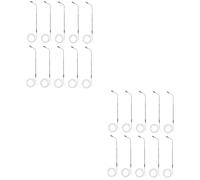 Veemoon 20 PCS Scale Model Railway Street Lamps Stainless Steel LED Light Posts for Oo Gauge Train Layouts Illuminated Railway Accessories