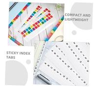 Veemoon 20 Sets Alphabet Index Tabs Sticky Page Markers with White Colorful Letters Self-Adhesive Label Stickers for Books Notes Files Quick Reference and Organized Annotation