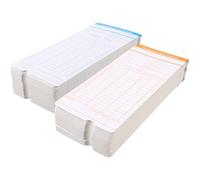 Veemoon 200 Sheets Attendance Paper Cards Time Recording Cards High-Definition Printing Paperboard Material Simple and Generous Style Suitable for Office Use