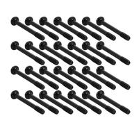 Veemoon 200pcs Black Self-Tapping Computer Case Screws 6#32 * 30mm - Long PC Fan and Radiator Mount Screws for Desktop Cooling and Water Cooling Systems