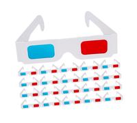 Veemoon 200pcs Cardboard Stereoscopic Glasses Anaglyph Paper Movie Glasses Eyewear for Concerts Cinema Parties