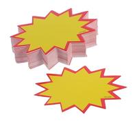 Veemoon 200pcs Erasable Price Tags Retail Pricing Labels for Garage Fundraisers Markets and Supermarkets with Writable Burst Signs