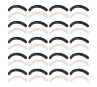 Veemoon 200Pcs Eyelash Curler Replacement Pads Silicone Soft Lash Curler Refill Pads Black and Pink Universal Refills for DIY Lash Curling and Salon Use