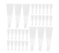 Veemoon 200Pcs Flower Bouquet Bags with Star Pattern Transparent Multi Flower Sleeves for Roses Tulips Lilies Carnations Dual Opening Water Absorbent Packaging for Weddings Valentine's