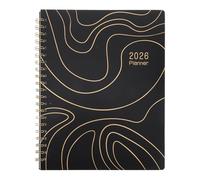 Veemoon 2026 A4 Daily Organizer Spiral Bound Weekly Task Planner Notebook Portable Academic Calendar Agenda for Students and Teachers