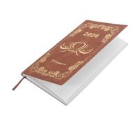 Veemoon 2026 A6 Daily Planner Brown - Time Management Notebook with Monthly, Weekly Daily Schedule for Students and Professionals - Small Size Appointment Book Habit Journal