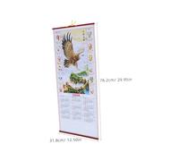 Veemoon 2026 Traditional Chinese Lunar Calendar Hanging Scroll with Horse Zodiac, Paper Material Wall Calendar for Time Tracking and Feng Shui Home Or Office Decoration
