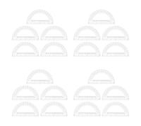Veemoon 20pcs 180 Degree Protractors Plastic Semicircle Geometry Measuring Tools Portable and Resists Bending for Classroom and Drafting Use