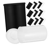 Veemoon 20pcs 35mm Film Canisters with Lids Reusable Small Plastic Storage Containers for Film Camera Organizing and Photography Supplies, Black and White Set for Camera Enthusiasts
