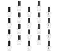 Veemoon 20pcs 5ml Love-heart Shaped Nail Gels Containers Refillable Nail Varnish Storage Bottles for Manicure and