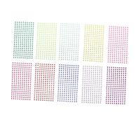 Veemoon 20pcs Acrylic Diamond Sticker Crystal Stickers Stick on Jewels Round Face Jewelry Plastic