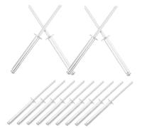 Veemoon 20pcs Aluminum Half Round Head Blind Rivets High Strength Solid Round Head Rivets for Metal Securing for Doors and Windows Easy Installation and Wear Resistant