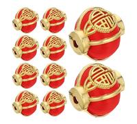 Veemoon 20Pcs Chinese New Year Decorations Gold Frame Fu Character Lanterns Red Hanging Pendants for Spring Festival Party Vintage Festival Decor