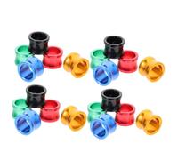 Veemoon 20Pcs Colorful Aluminum Pigeon Leg Rings Bird Identification Bands for Poultry and Cage Birds Reusable Foot Bands for Homing Pigeons Parakeets Cockatiels