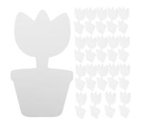 Veemoon 20pcs DIY Flower Pot Cardboard Shapes Unpainted White Paper Cutouts for Craft Projects Spring Bonsai Decorations Safe Lightweight Materials for Coloring and Painting