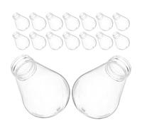 Veemoon 20Pcs E27 Plastic Bulb Guard Small Lamp Shade 45X66Mm Drop-Shaped String Light Covers Replacement for Pendant Floor Lamps