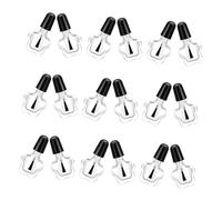 Veemoon 20pcs Glass Nail Polish Bottle Star-shaped Refillable Container for Diy Nail Art Portable and Spill for Travel and Salon Use Sample Bottles Brush