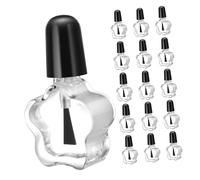 Veemoon 20pcs Glass Nail Polish Bottle Star-shaped Refillable Container for Diy Nail Art Storage Empty Bottle for Travel and Salon Use