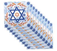 Veemoon 20pcs Hanukkah Disposable Paper Napkins with Festive Star of Soft and Strong Holiday Tableware for Jewish Celebrations Parties Family Gatherings