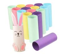 Veemoon 20pcs Kraft Paper Cardboard Tubes for Art Paintings Storage and Mailing Mixed Color Height Diameter Recyclable DIY Craft for Drawings and Document Shipping