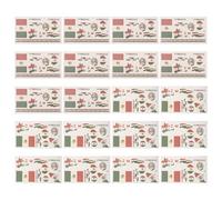 Veemoon 20pcs Mexico Flag Temporary Small Mexico Flag Stickers for Independence Day Party Favor Soccer Team Accessories International World for Boys and Girls Adults