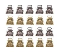 Veemoon 20pcs Mini Cow Bells for Crafting - Silver Miniature Cow Bell Charms for DIY Jewelry Making - Wrapping Necklaces Bracelets and More
