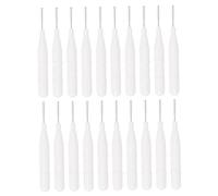 Veemoon 20pcs Mini Eyebrow Makeup Brush and White Nylon Interdental Brush Set for Precision Eye Makeup and Oral Care