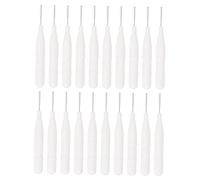 Veemoon 20pcs Mini Nylon Eyebrow Makeup Brush and Interdental Toothbrush Set White for Precision Cosmetics and Oral Care