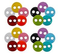 Veemoon 20Pcs Mini Plastic Two-Eye Buttons for Dolls Small Doll Clothes Sewing Accessories Mixed Colors Tiny DIY Fasteners