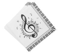 Veemoon 20Pcs Music Note Disposable Napkins Party Tissue Paper Birthday Decoration Fun Music Notes Paper Napkins for Celebration