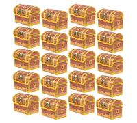 Veemoon 20pcs Pirate Treasure Chest Box Boys and Girls Party Favor Treasure Box Decoration for Halloween Pirate Party Game