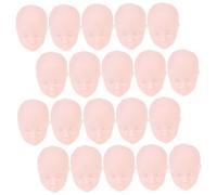 Veemoon 20pcs Plastic Mini Doll Heads for Practice Makeup and Hair Styling, Small Diy Doll Crafting Supplies with Frame, Salon Training Heads for Hairdressers and Beauty Students
