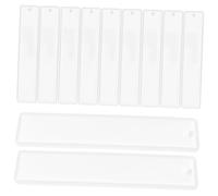 Veemoon 20pcs Rectangle Bookmark Silicone Mold for Epoxy Resin Casting Reusable DIY Craft Moulds Compatible with Multiple Materials Easy Release Silicone Moulds for Handmade Soap Candy and