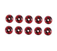 Veemoon 20Pcs Red Black Plaid Wooden Plain Beads Loose Spacer Beads for DIY Jewelry Making Bracelet Necklace Crafts for Holiday Decorations