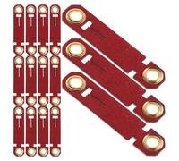 Veemoon 20pcs Red Parrot Training Leg Bands - Reusable Bird Foot Rings for Identification and Outdoor Flight - Poultry and Bird Anklet Rings for Parakeets, Pigeons, and Chickens