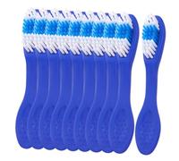 Veemoon 20pcs Short Handle Security Toothbrush with Thumbprint Grip for Correctional Facilities Travel Personal Use Soft Bristles for Gentle Cleaning Blue