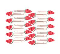 Veemoon 20pcs Small Rainbow Fruit-Shaped Paper Clips Strong File Clips for Office School Marking Paperclips Cute Portable Bookmarks for Documents and Photos