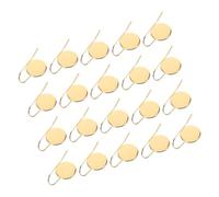 Veemoon 20pcs Stainless Steel Earring Hooks with Welded Bezel Trays for Cabochon DIY Jewelry Making Durable Golden Dangle Earrings Base Compatible with Various Designs