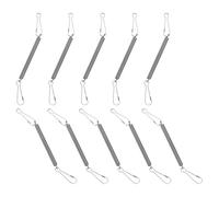 Veemoon 20pcs Stainless Steel Extension Springs with Clips for Rabbit Water Dispenser Holder - Small Animal Cage Spring Hooks for Secure Drinking Bottle Attachment