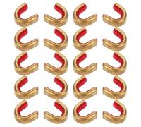 Veemoon 20pcs String Nocking Buckle Clips Set for Compound and Recurve Bows Copper Red Bowstring Accessories for Target Shooting