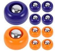Veemoon 20pcs Tabletop Curling Balls Game Shuffleboard Accessories Mini Bowling Game Pieces Blue and Orange for Family Gatherings and Indoor Leisure