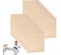 Veemoon 20Pcs Taekwondo Breaking Boards for Kids & Adults, Natural Wood Karate Breaking Boards for Belt Test Training Martial Arts Punching Planks (10x 3mm & 10x 6mm)