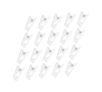 Veemoon 20Pcs Transparent Badge Clamp Self Adhesive Spring Clips for Wall Tapestry Poster Cards Strong Reusable for Home Office Id Display