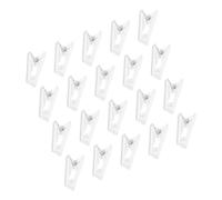 Veemoon 20Pcs Transparent Spring Clips with Self Adhesive Backing for Id Badge Holder Wall Tapestry Office and Home Use Suitable for Smooth Surfaces Like Tiles