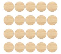 Veemoon 20pcs Unfinished Round Wood Cutouts for DIY Painting and Craft Projects, Natural Bamboo Material, for Play Activity and Rainy Day at Home