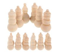 Veemoon 20pcs Unfinished Wooden Snowman Crafts DIY Mini Peg Doll Hanging Ornaments for Creative Christmas Painting Graffiti for Art Projects and Holiday Decor