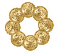 Veemoon 20pcs Vintage British Style Metal Buttons Retro Handmade Clothes Buttons with Crown and Wheat Design Suitable for Coats Suits DIY Sewing Projects and Garment Decoration