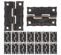 Veemoon 20pcs Vintage Bronze Hinge Mini Retro Hinges Home Improvement Tool Cabinet Door Hardware Cute Vintage Cabinet Hardware Furniture Chest Brown